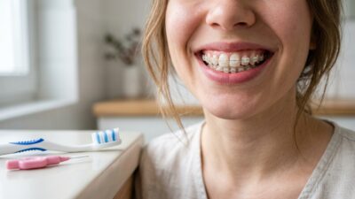 Как ухаживать за зубами с брекетами: гигиена во время лечения